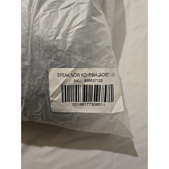 Taylor Swift Gray sherpa zip up hoodie Speak Now Koi Fish Jacket LARGE - Picture 4 of 6